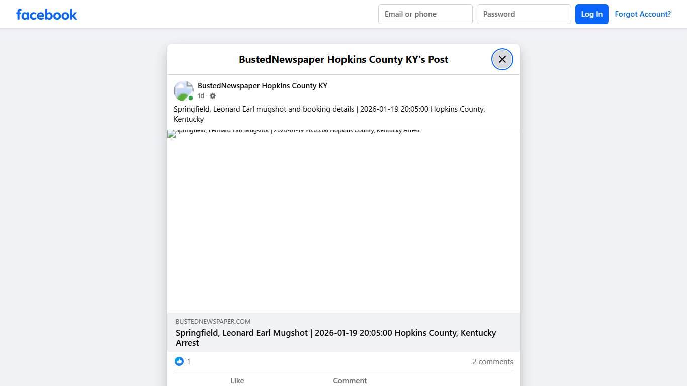 Springfield, Leonard... - BustedNewspaper Hopkins County KY | Facebook